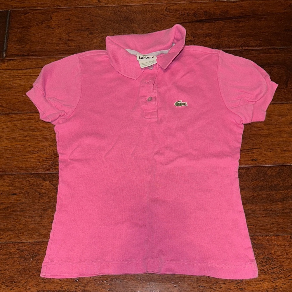 Lacoste Kids Polo in Vibrant Pink